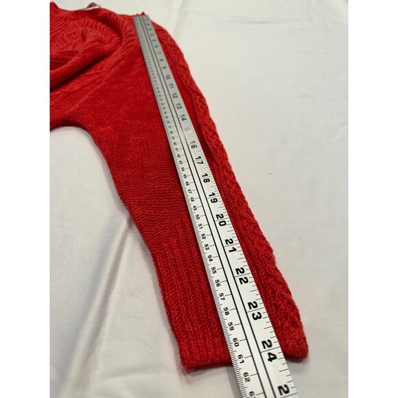 Elegant Coral Cable Knit Sweater - Picture 10 of 10